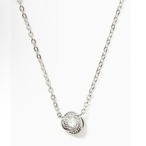 NEW Kate‎ Spade New York Infinity and Beyond Knot Mini Pendant Necklace Silver